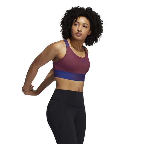 Red Women's Adidas BT Adilife Sports Bra | 4927608-ZR