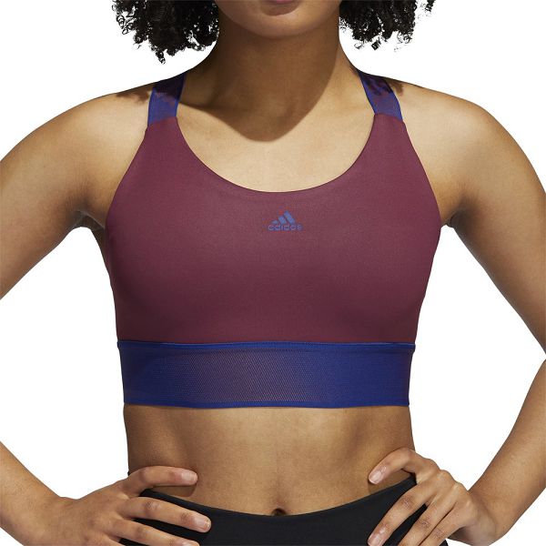 Red Women's Adidas BT Adilife Sports Bra | 4927608-ZR