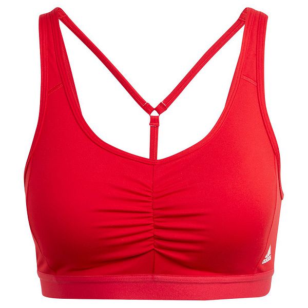 Red Women's Adidas Cess STO MS Sports Bra | 4725691-XM