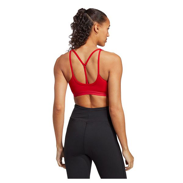 Red Women's Adidas Cess STO MS Sports Bra | 4725691-XM