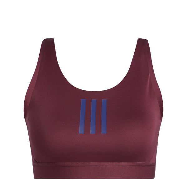 Red Women's Adidas DRST 3 Stripes Sports Bra | 9854270-TE