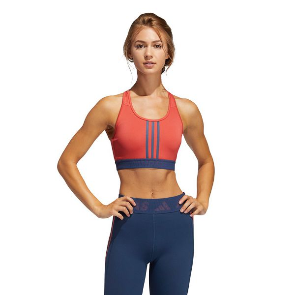 Red Women's Adidas Dont Rest 3 Stripes Sports Bra | 2681039-PL