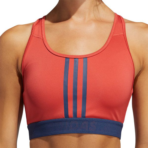 Red Women's Adidas Dont Rest 3 Stripes Sports Bra | 2681039-PL