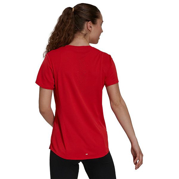 Red Women's Adidas Heat RDY Short Sleeve T Shirts | 7519863-TH