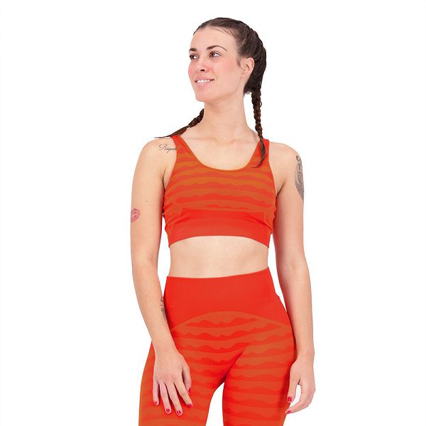 Red Women\'s Adidas Marimekko Aeroknit Sports Bra | 5369847-YM