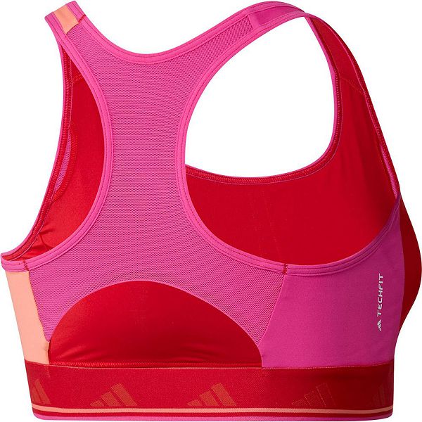 Red Women's Adidas Powerreact Tf Ms Sports Bra | 5734108-SR