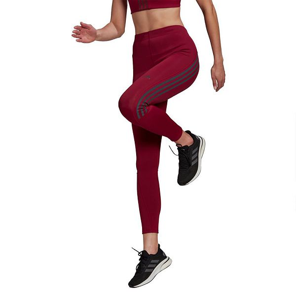 Red Women\'s Adidas RI 3 Stripes Leggings | 7328619-GJ