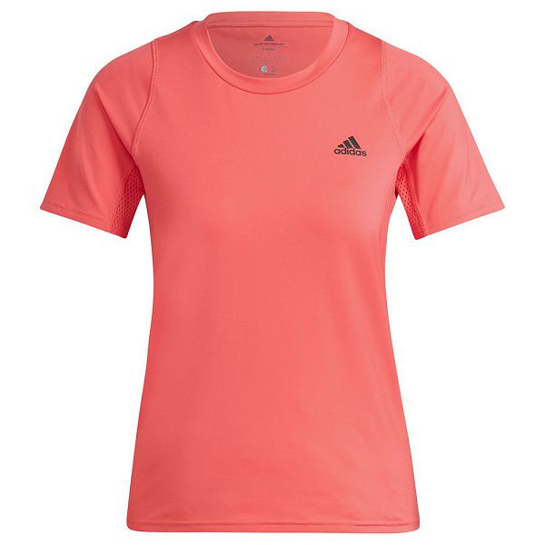 Red Women's Adidas Run Fast PB Short Sleeve T Shirts | 0425973-RU