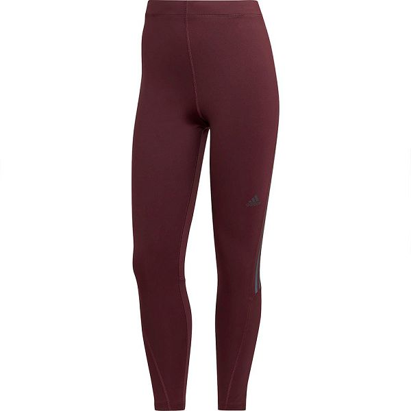 Red Women's Adidas Run Icons 3 Stripes 7/8 Leggings | 0981625-IH