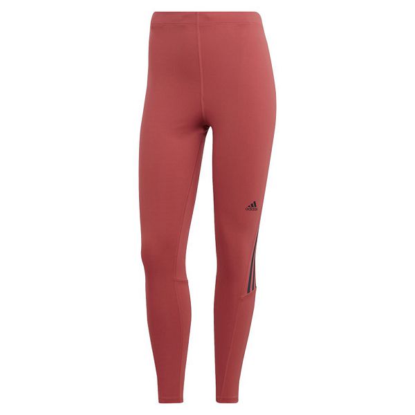 Red Women's Adidas Run Icons 3 Stripes 7/8 Leggings | 7968032-GZ