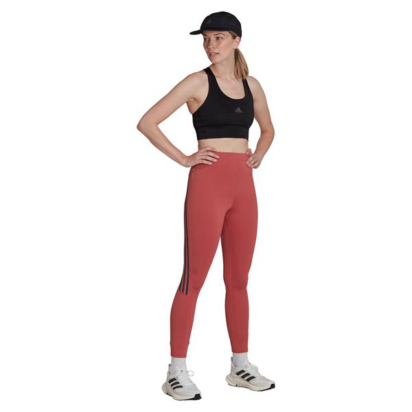 Red Women's Adidas Run Icons 3 Stripes 7/8 Leggings | 7968032-GZ