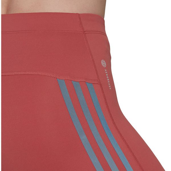 Red Women's Adidas Run Icons 3 Stripes 7/8 Leggings | 7968032-GZ