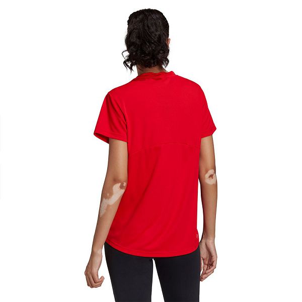 Red Women's Adidas SL Short Sleeve T Shirts | 3895106-OY