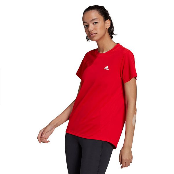 Red Women's Adidas SL Short Sleeve T Shirts | 3895106-OY