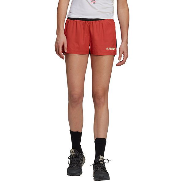 Red Women\'s Adidas Trail 3´´ Shorts Pants | 5218396-PO