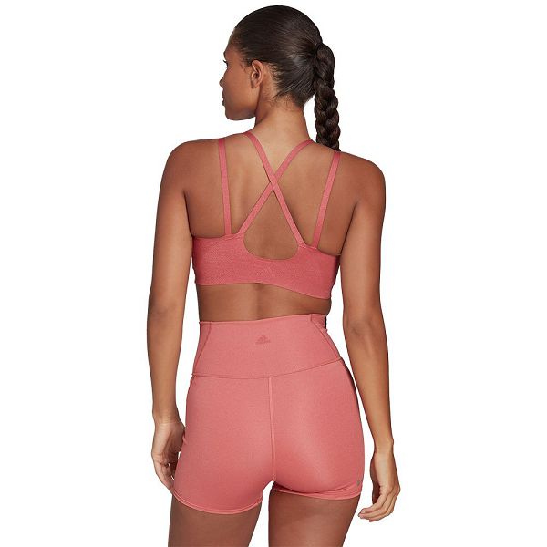 Red Women's Adidas Yo L St Ls Fi Sports Bra | 6527481-SY