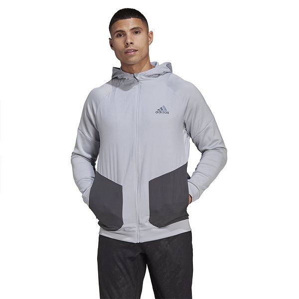 Silver Men's Adidas Training Jackets | 6579328-VP