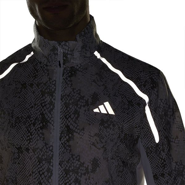 White/Grey Men's Adidas Marathon Jackets | 0241536-WA