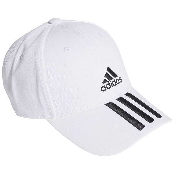 White Kids\' Adidas Baseball 3 Stripes Cotton Twill Caps | 6471203-HT