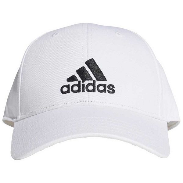 White Kids' Adidas Baseball Cotton Twill Caps | 6184293-ND