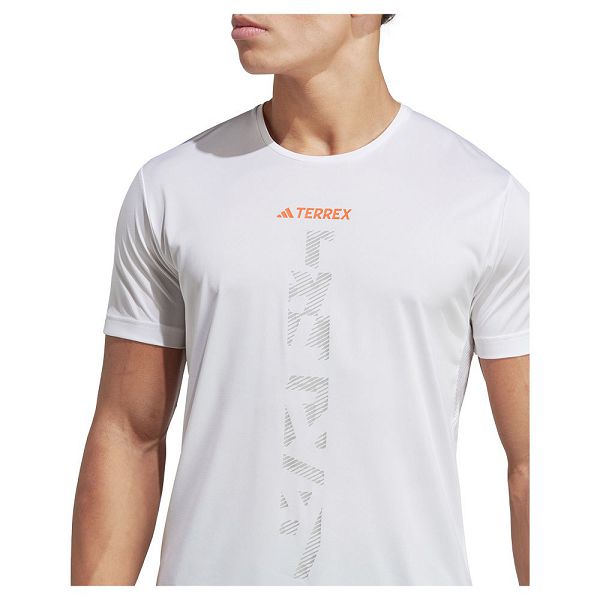 White Men's Adidas Agr Short Sleeve T Shirts | 7831504-FW