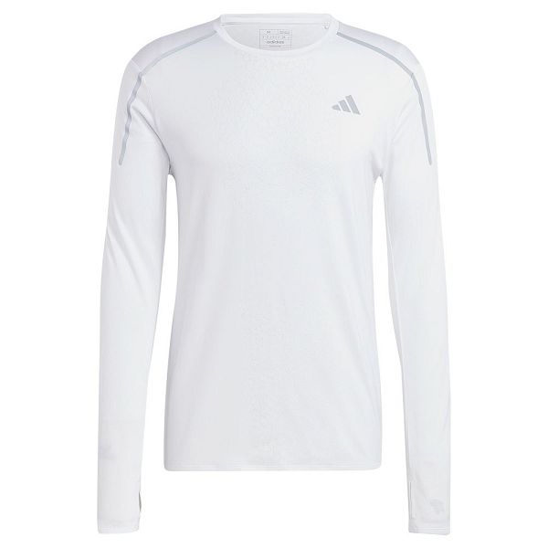 White Men's Adidas Fast Long Sleeve T Shirts | 4159608-JY