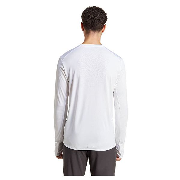 White Men's Adidas Fast Long Sleeve T Shirts | 4159608-JY