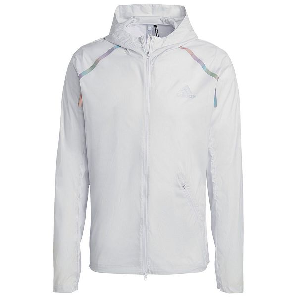 White Men's Adidas Marathon Jackets | 1975302-DS