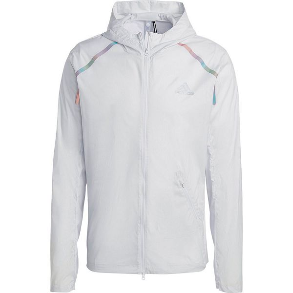 White Men\'s Adidas Marathon Jackets | 1975302-DS