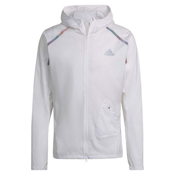 White Men's Adidas Marathon Jackets | 7436102-ZQ