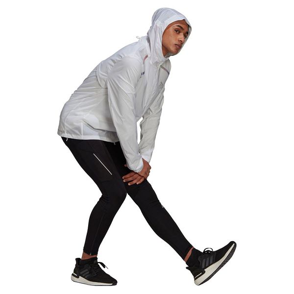 White Men's Adidas Marathon Jackets | 7436102-ZQ