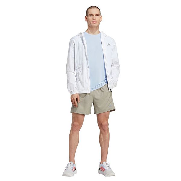 White Men's Adidas Marathon Jackets | 9510863-ZX