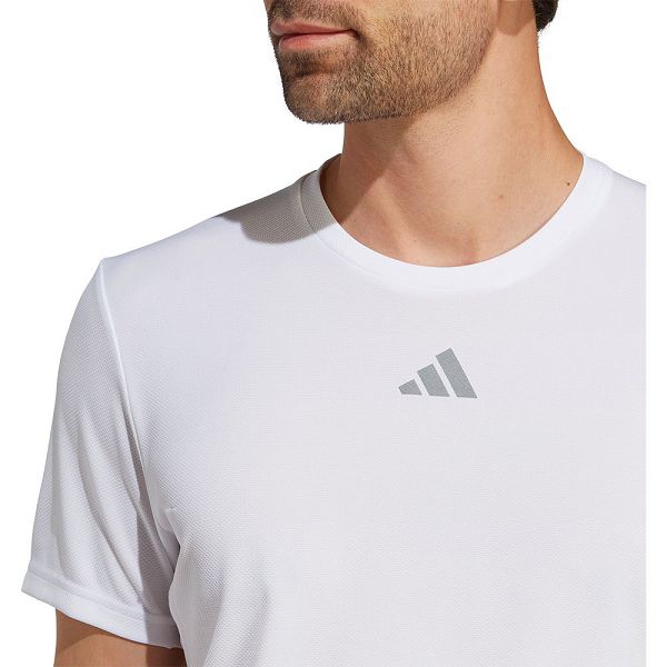 White Men's Adidas Own The Run Cooler Short Sleeve T Shirts | 6518247-MP