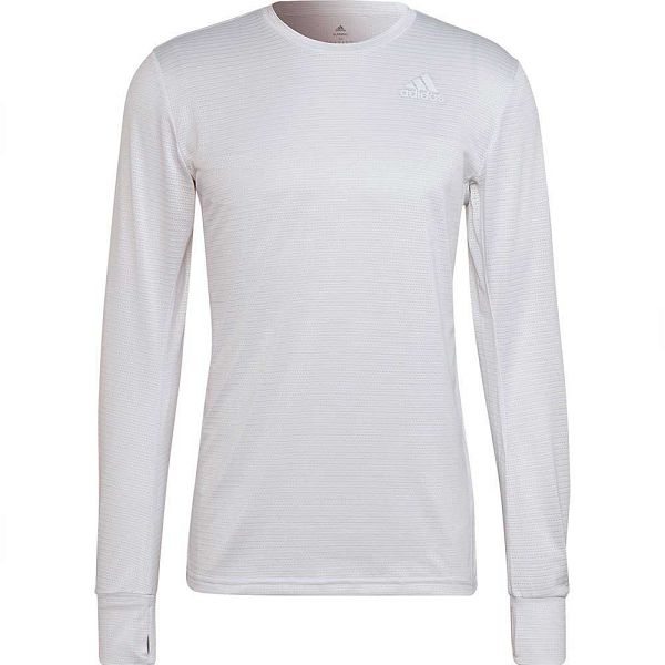 White Men's Adidas Own The Run Long Sleeve T Shirts | 6934127-AG