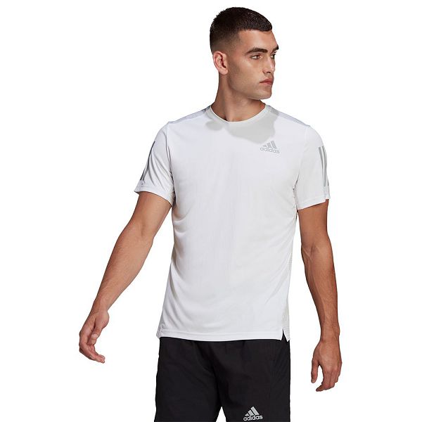 White Men's Adidas Own The Run Short Sleeve T Shirts | 0758643-ZJ