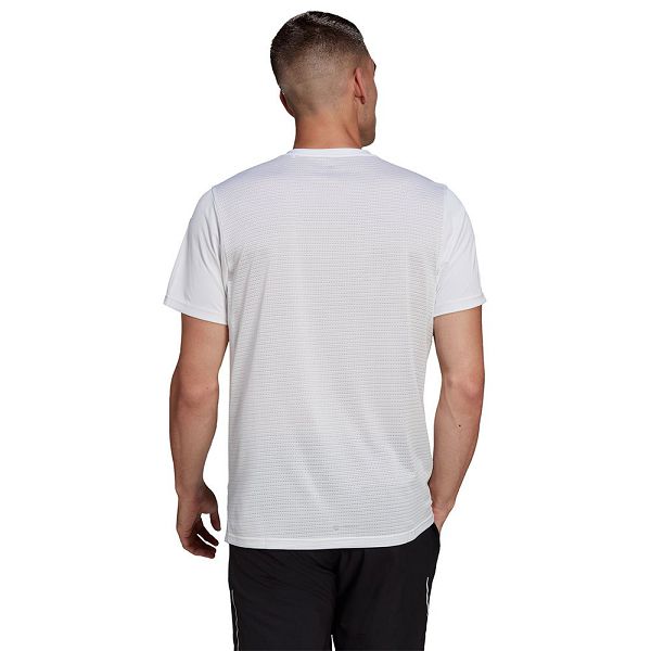 White Men's Adidas Own The Run Short Sleeve T Shirts | 0758643-ZJ