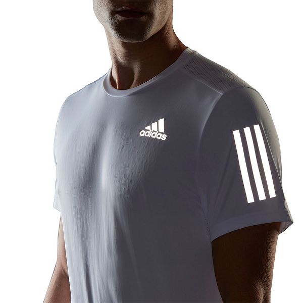 White Men's Adidas Own The Run Short Sleeve T Shirts | 0758643-ZJ