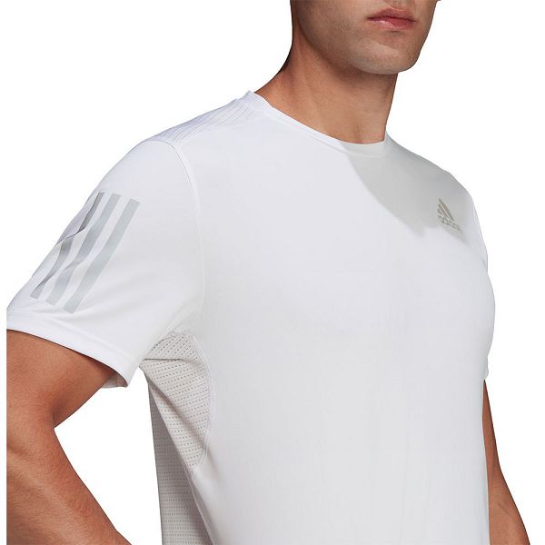 White Men's Adidas Own The Run Short Sleeve T Shirts | 0758643-ZJ