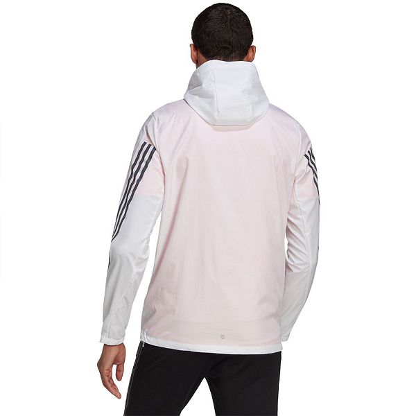 White Men's Adidas Run Icons 3 Stripes Jackets | 9063815-OX