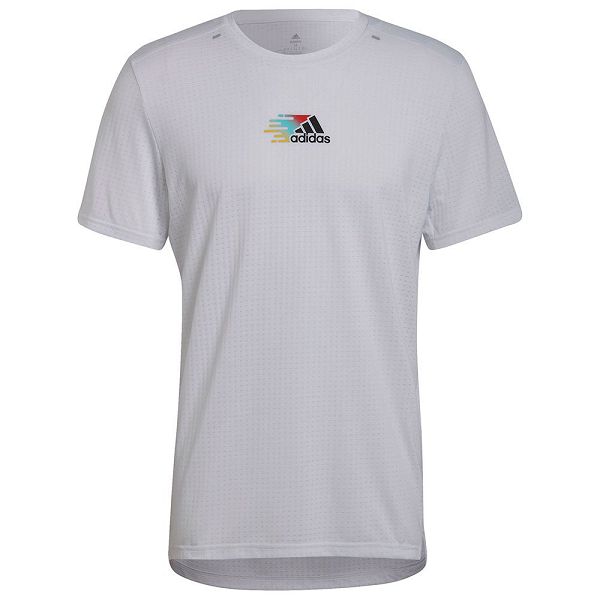 White Men's Adidas Signature Short Sleeve T Shirts | 5329870-BX