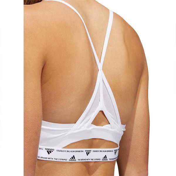 White Women's Adidas Aeroreact P Sports Bra | 5190463-ZJ