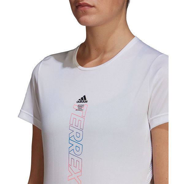 White Women's Adidas Agravic Short Sleeve T Shirts | 0163485-CA