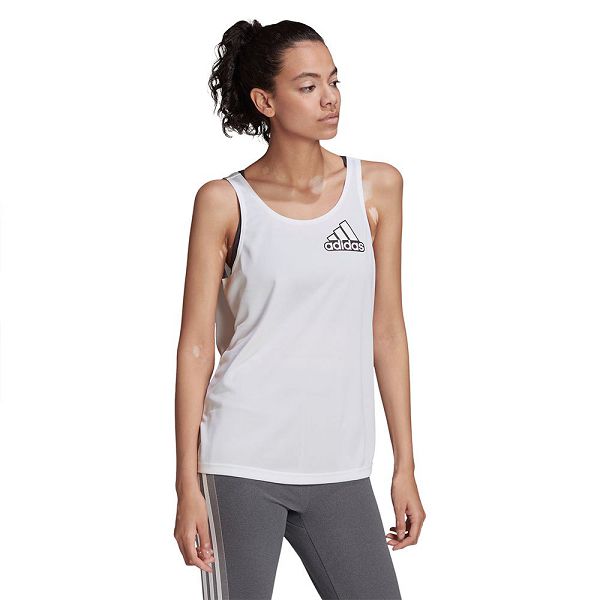 White Women's Adidas Bluv Q1 Sleeveless T Shirts | 6819523-UH