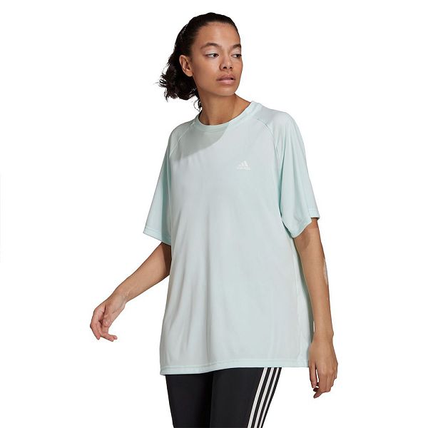 White Women's Adidas Boyfr Short Sleeve T Shirts | 6430729-GT