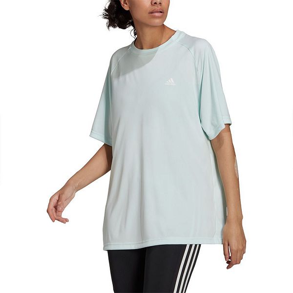 White Women\'s Adidas Boyfr Short Sleeve T Shirts | 6430729-GT