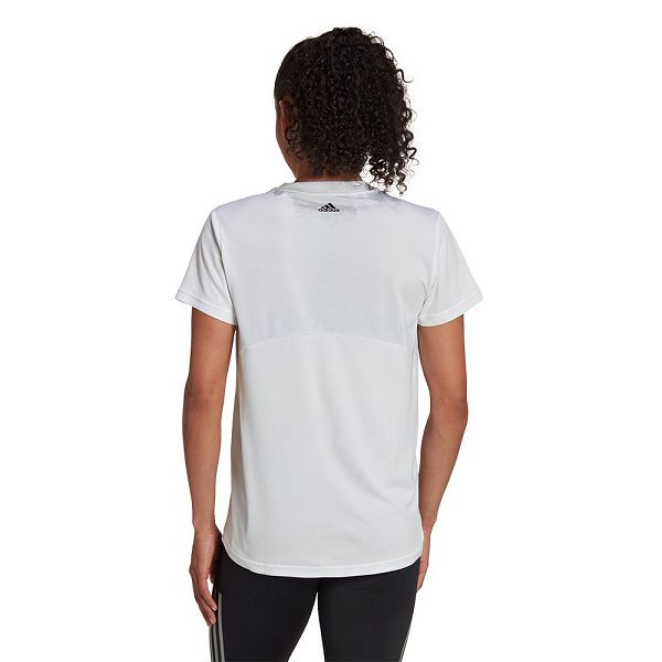 White Women's Adidas Brand Love Short Sleeve T Shirts | 4710589-PE