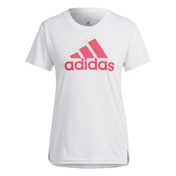 White Women's Adidas Brand Love Short Sleeve T Shirts | 4710589-PE