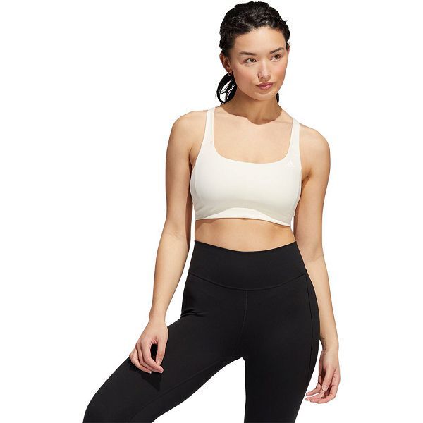 White Women\'s Adidas CF Sto MS Sports Bra | 6547123-CU