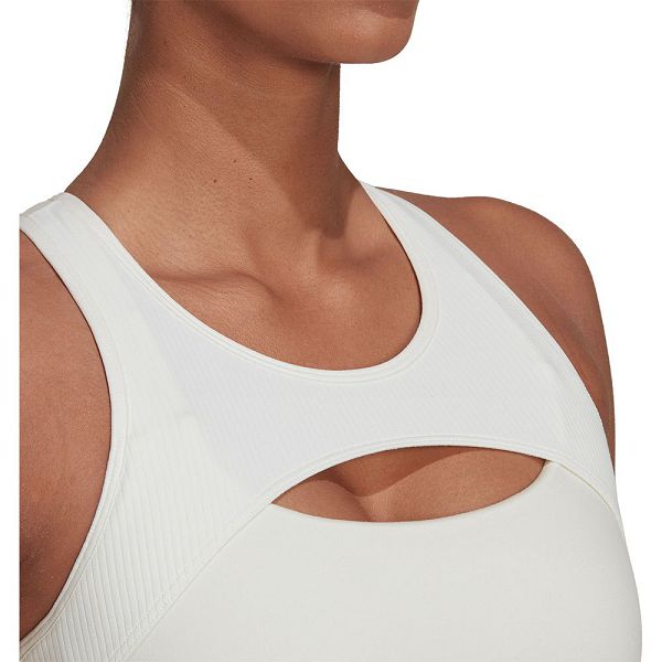 White Women's Adidas Cf St Msn Sports Bra | 7395602-RD