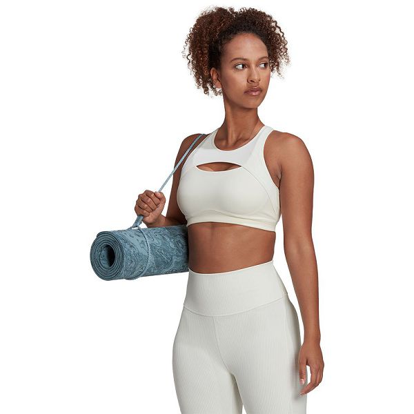 White Women\'s Adidas Cf St Msn Sports Bra | 7395602-RD